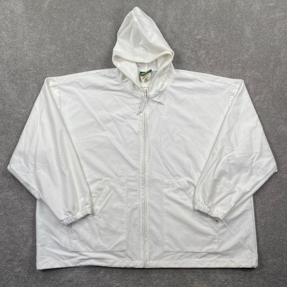 Cabelas Men's Hooded Zip Up Sweatshirt Size 3XL White - Picture 1 of 11